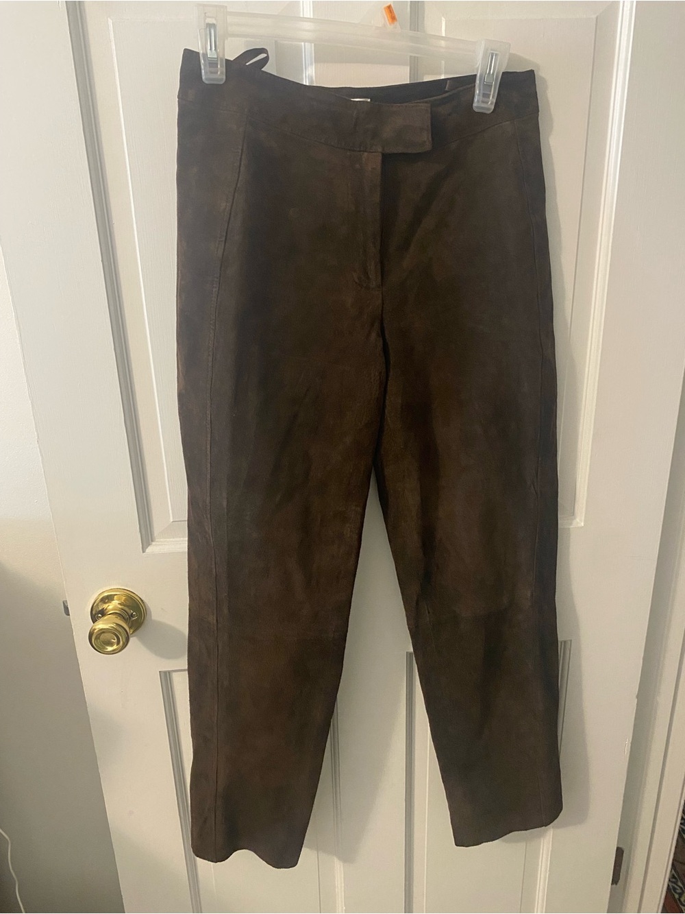 Bagatelle Dark Brown Women Suede Pants